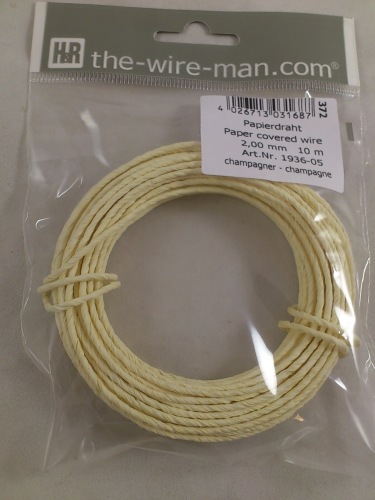 Paper wire 10 m. champagne